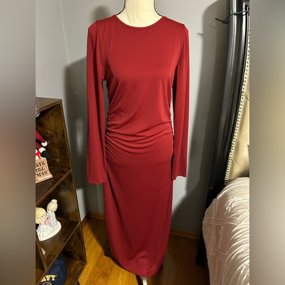 J. Crew Long sleeve dress in jersey crepe - Picture 2 of 10